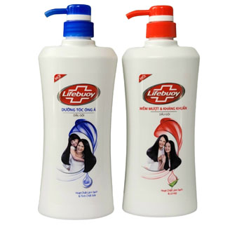 Dầu Gội Lifebuoy Tóc Dày Óng Ả 640 gr